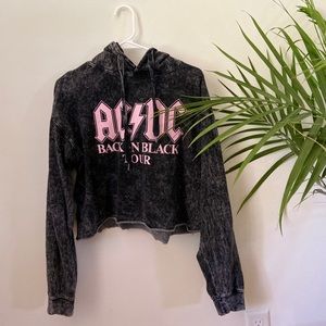 AC/DC cropped hoodie